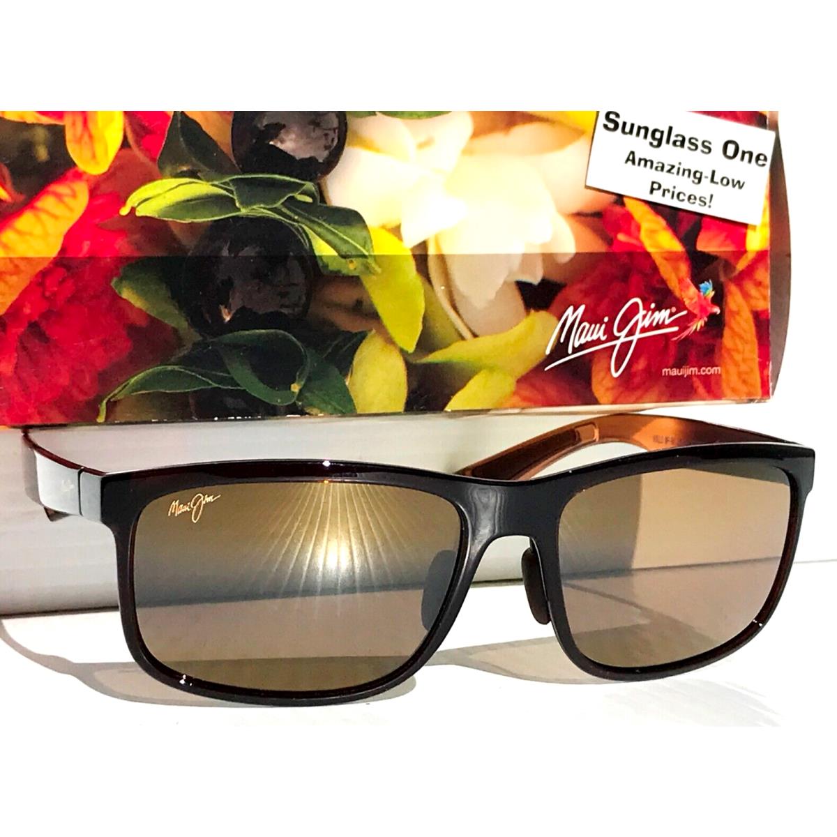 Maui Jim Huelo Translucent Rootbeer Polarized Hcl Bronze Sunglass H449-01