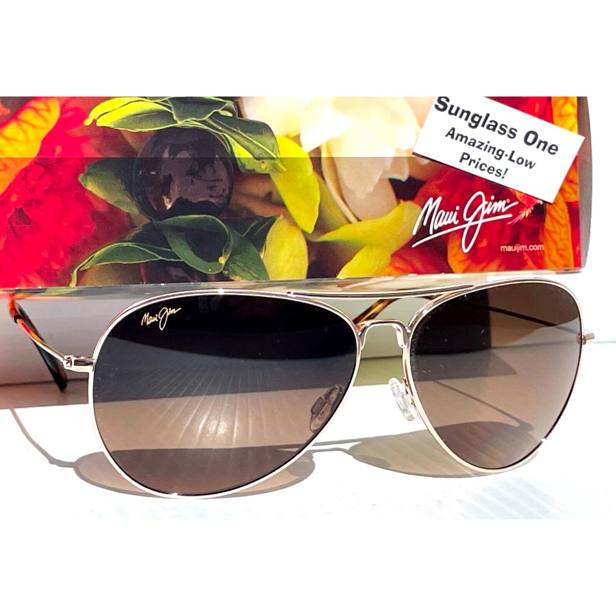 Maui Jim Mavericks Gold Polarized Hcl Bronze Lens Sunglass HS264-16