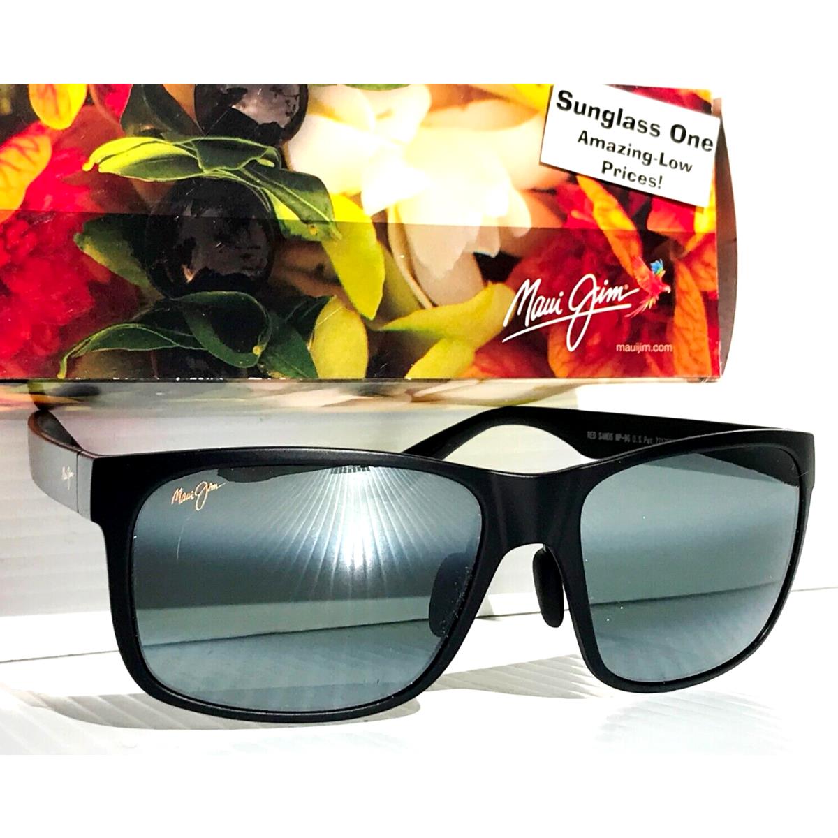 Maui Jim Red Sands Matte Black Polarized Grey Lens Sunglass 432-2M