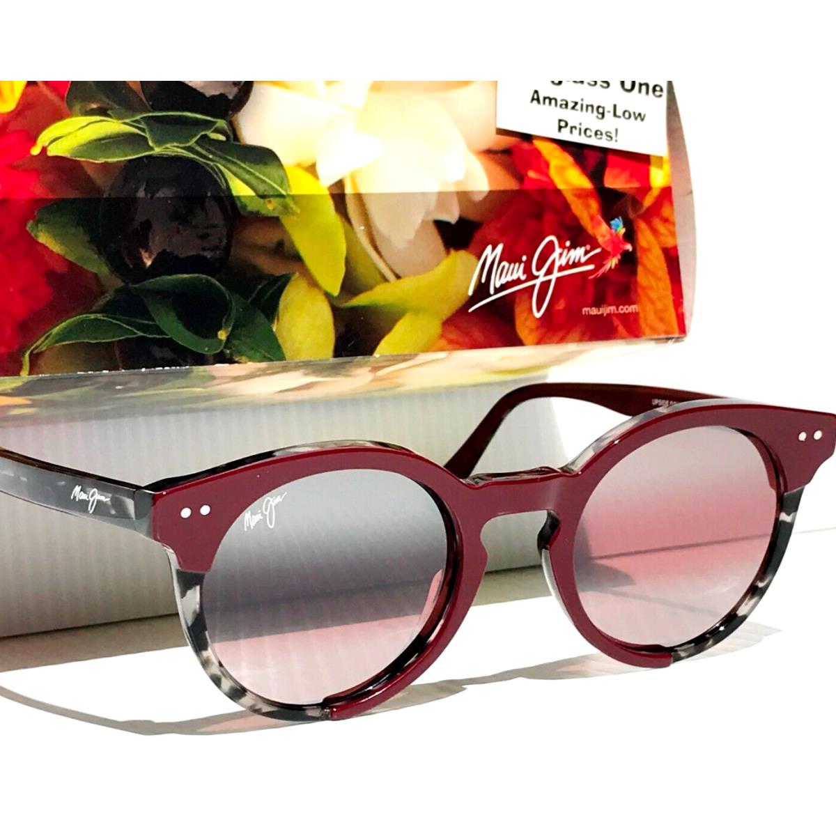 Maui Jim Upside Down Falls Burgundy Tort Polarized Rose Glass Sunglass R861-07