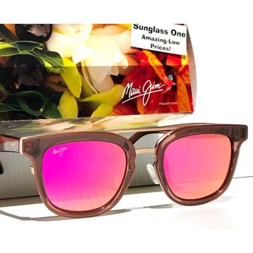 Maui Jim Relaxation Mode Espresso Polarized Sunrise Pink Glass Sunglass P844-19B