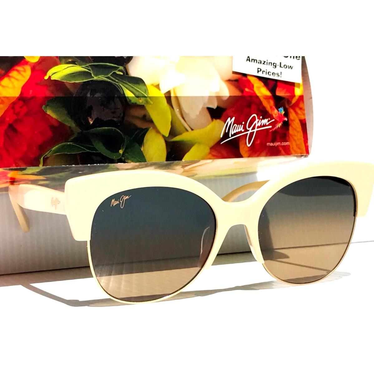 Maui Jim Mariposa Ivory Gold Polarized Bronze Glass Sunglass HS817-22C