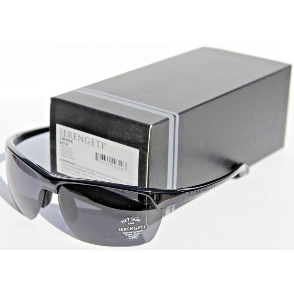Serengeti Linosa Polarized Sunglasses Shiny Black/cpg 8510 Japan