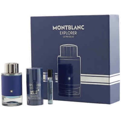 Montblanc Men`s Explorer Ultra Blue Gift Set Fragrances 3386460130561