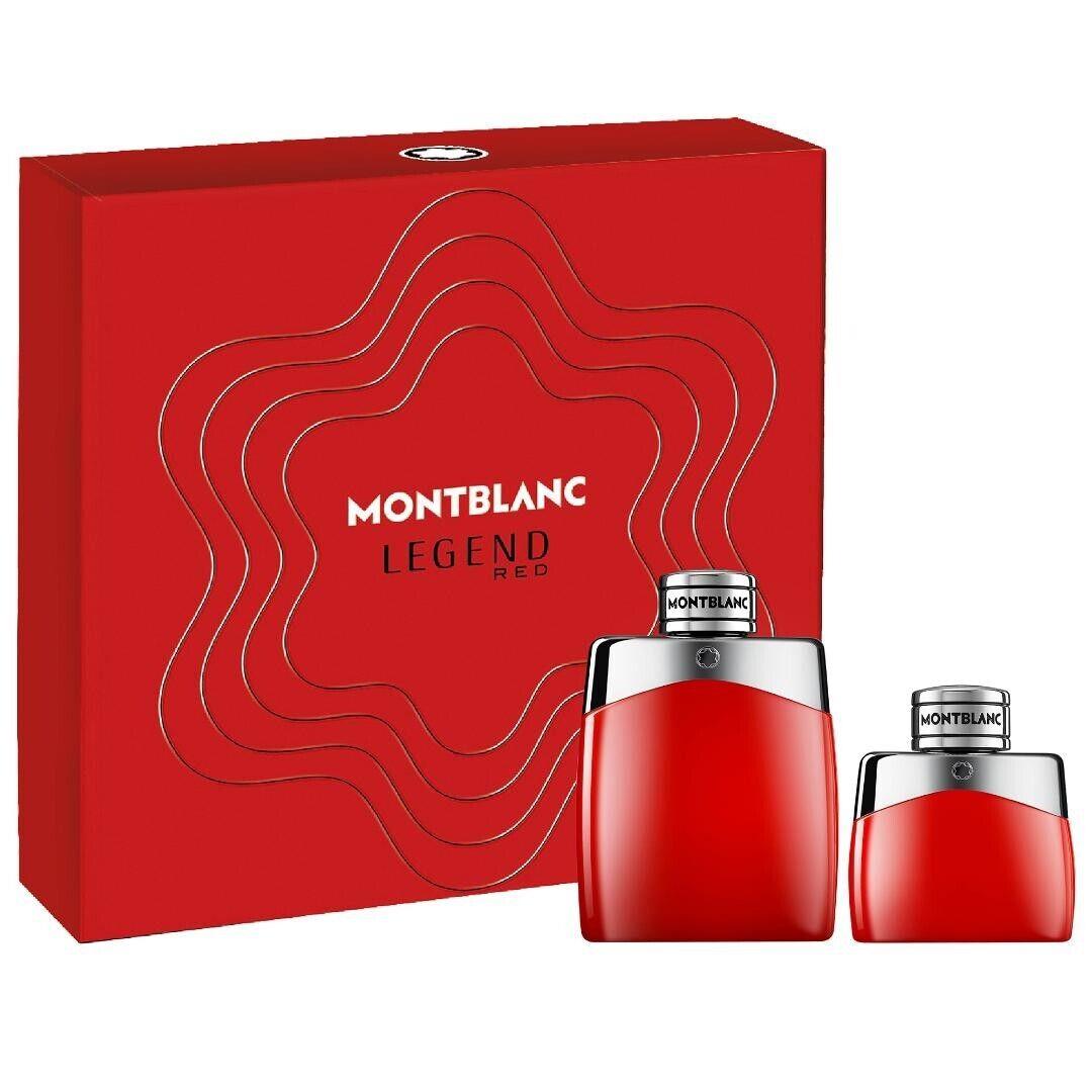 Montblanc Legend Red Cologne For Men 2 Pcs Gift Set 3.3 oz Edp Spray + 1 oz Edp