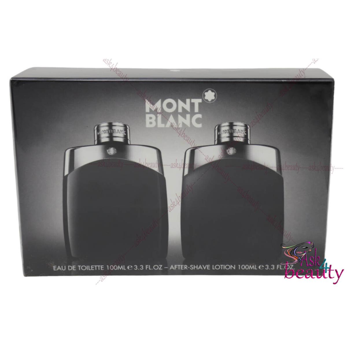 Montblanc Mont Blanc Legend 2 Pcs Set 3.4oz Edt Spray+ Aftershave Men