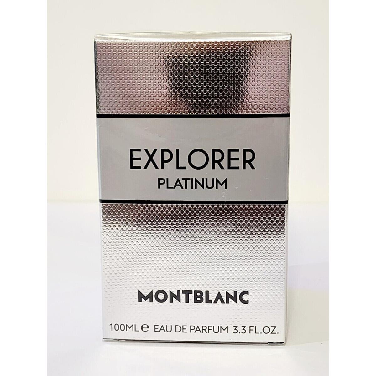 Montblanc Explorer Platinum BY Mont Blanc 3.3 OZ-100 ML Eau DE Parfum Spray Men New/sealed