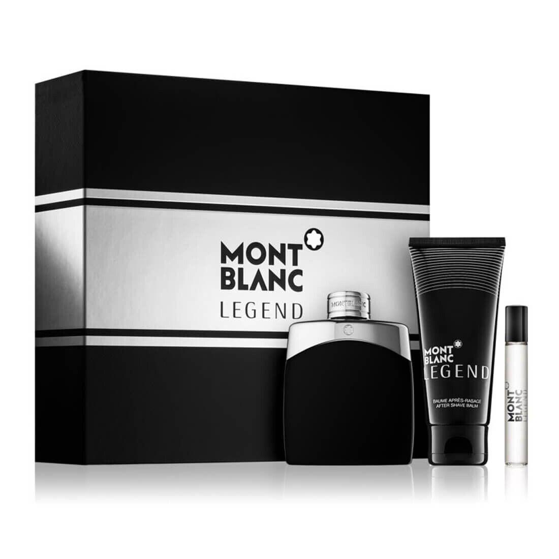 Montblanc Mont Blanc Legend Men 3 PC Gift Set -3.4 OZ EDT+2.5OZ Deodorant STICK+0.25OZ Edt