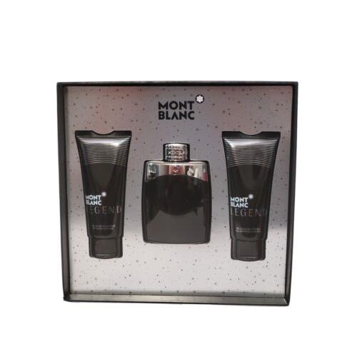 Montblanc Mont Blanc Legend 3PC Gift Set 3.4OZ Edt+ 3.4OZ Shower Gel + 3.4OZ After Shave