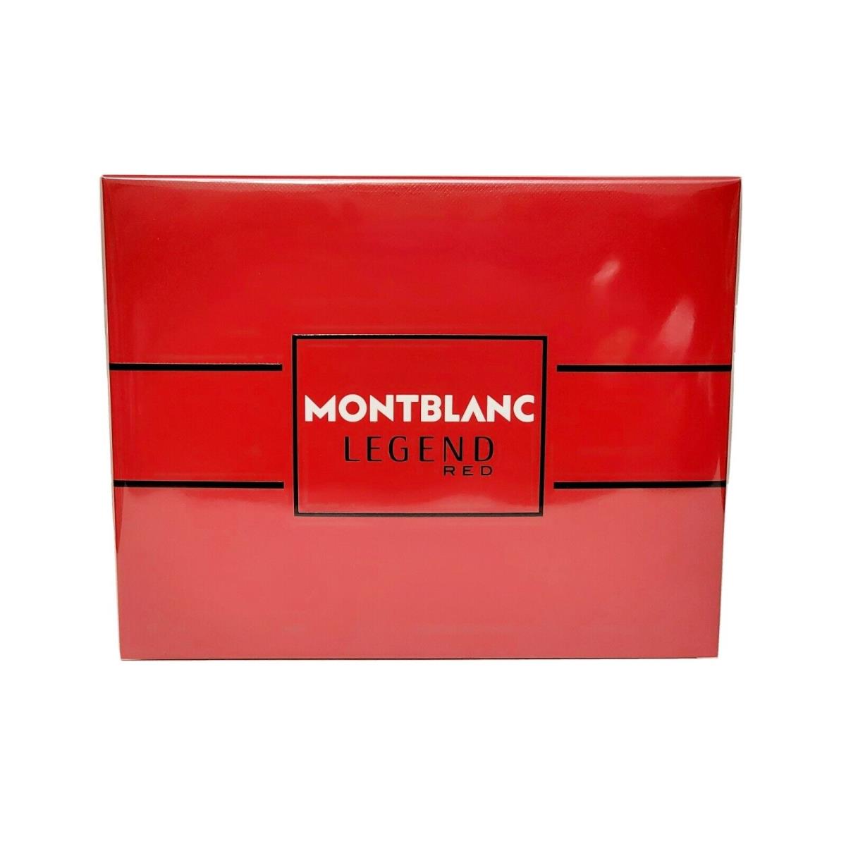 Montblanc Mont Blanc Legend Red 3.4OZ Edp + 7.5ML Edp + 3.4OZ Shower Gel 3PC Set