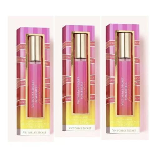 3 Victoria`s Secret Bombshell Paradise Eau de Parfum Rollerball .23 Fl.oz