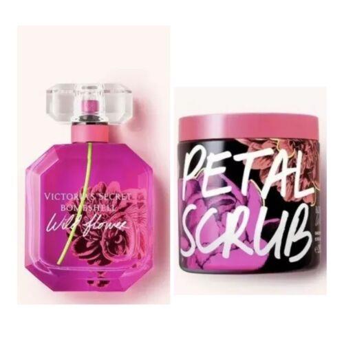 Victoria`s Secret Bombshell Wildflower Eau de Parfum 3.4 Fl.oz and Body Polish