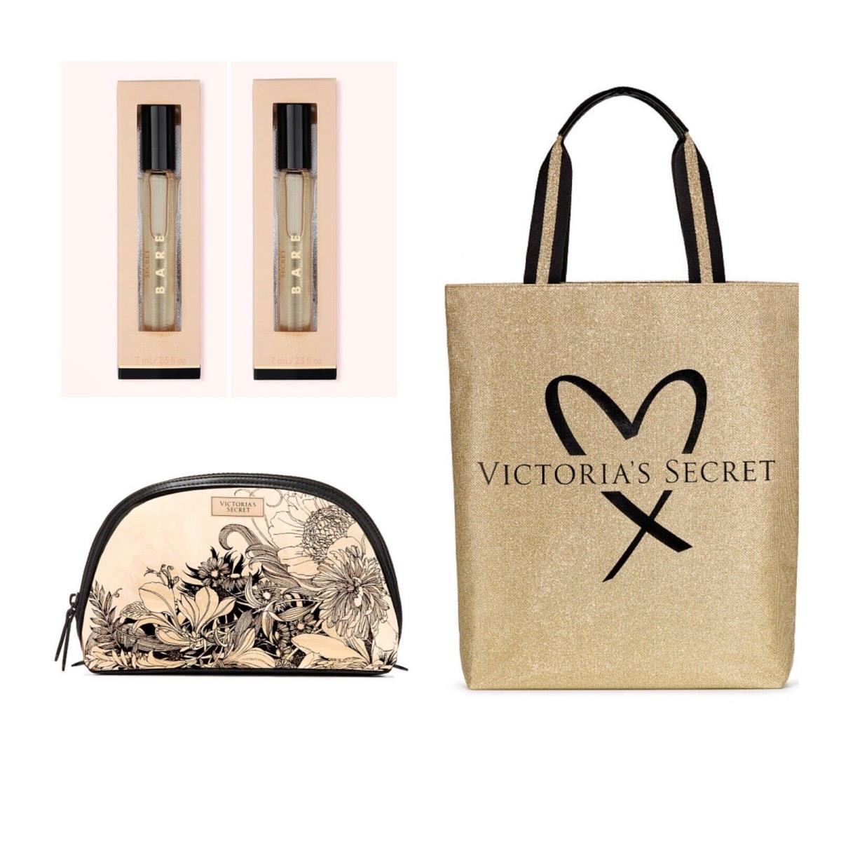 Victoria`s Secret Bare Eau de Parfum Rollerball 2 /vs Beauty Bag /vs Tote Bag