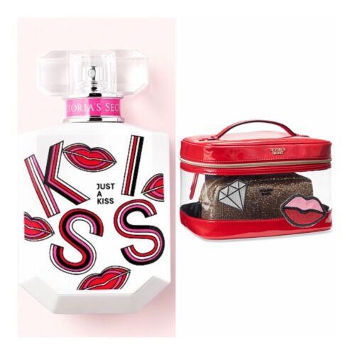 Victoria s Secret Just A Kiss Eau de Parfum 1.7 Fl.oz. and VS Train Case