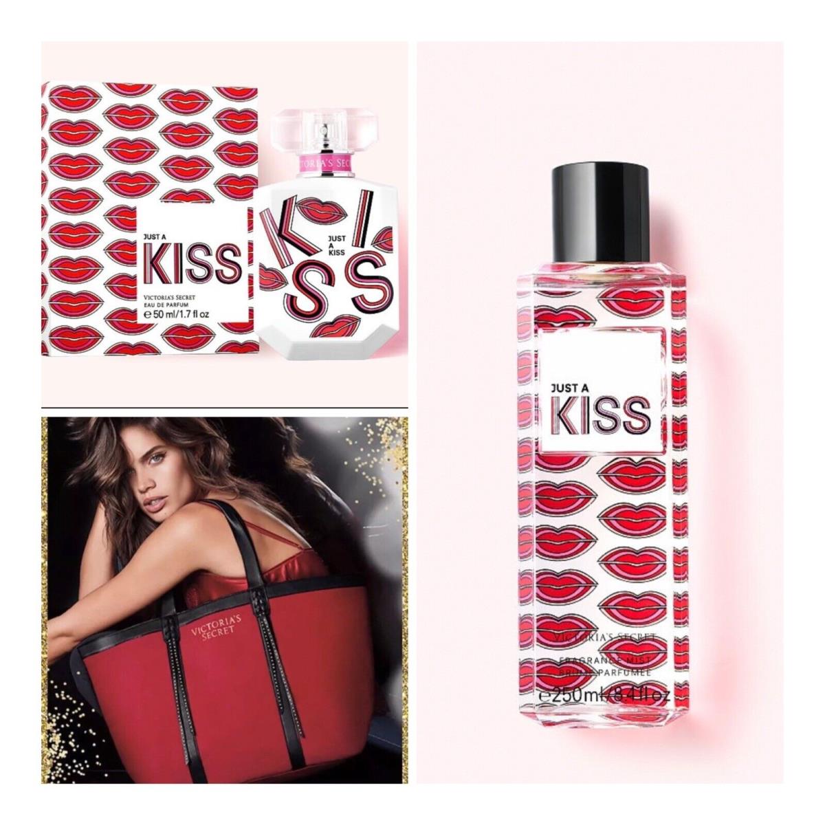 Victoria s Secret Just A Kiss Eau de Parfum 1.7 Fl.oz. / Mist / Tote Bag