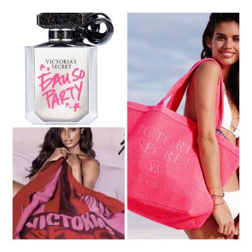 Victoria`s Secret Eau SO Party Eau de Parfum 1.7 Fl.oz. /tote Bag /vs Blanket