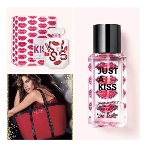 Victoria`s Secret Just A Kiss Eau de Parfum 3.4 Fl.oz. / Mist / VS Tote Bag