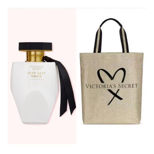 Victoria`s Secret Very Sexy Oasis Eau de Parfum 3.4 Fl.oz. and VS Tote Bag