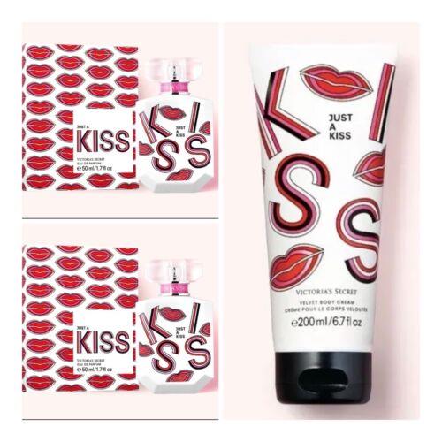 Victoria s Secret Just A Kiss Eau de Parfum 1.7 Fl.oz. 2 and Body Cream