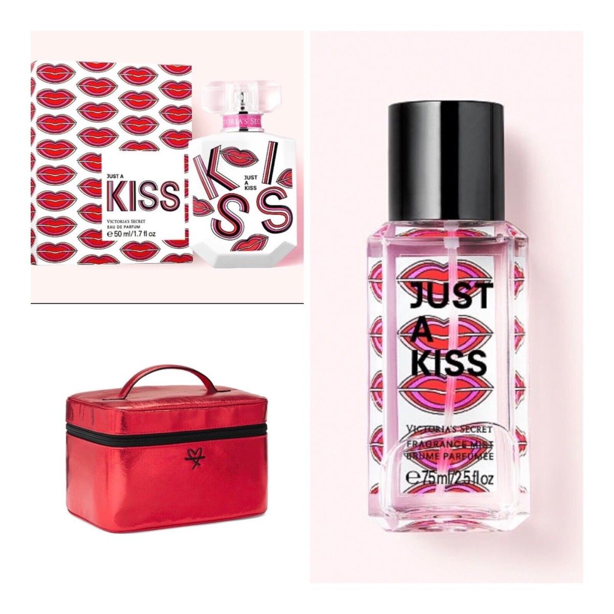 Victoria s Secret Just A Kiss Eau de Parfum 1.7 Fl.oz. / Mist / Train Case