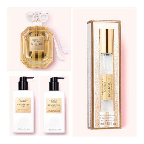 Victoria s Secret Bombshell Gold Eau de Parfum 1.7 Oz. /rollerball /lotion 2