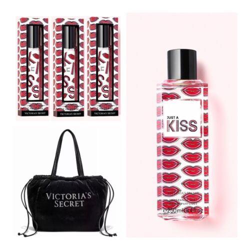 Victoria s Secret Just A Kiss Eau de Parfum Rollerball 3 / Mist / VS Tote Bag