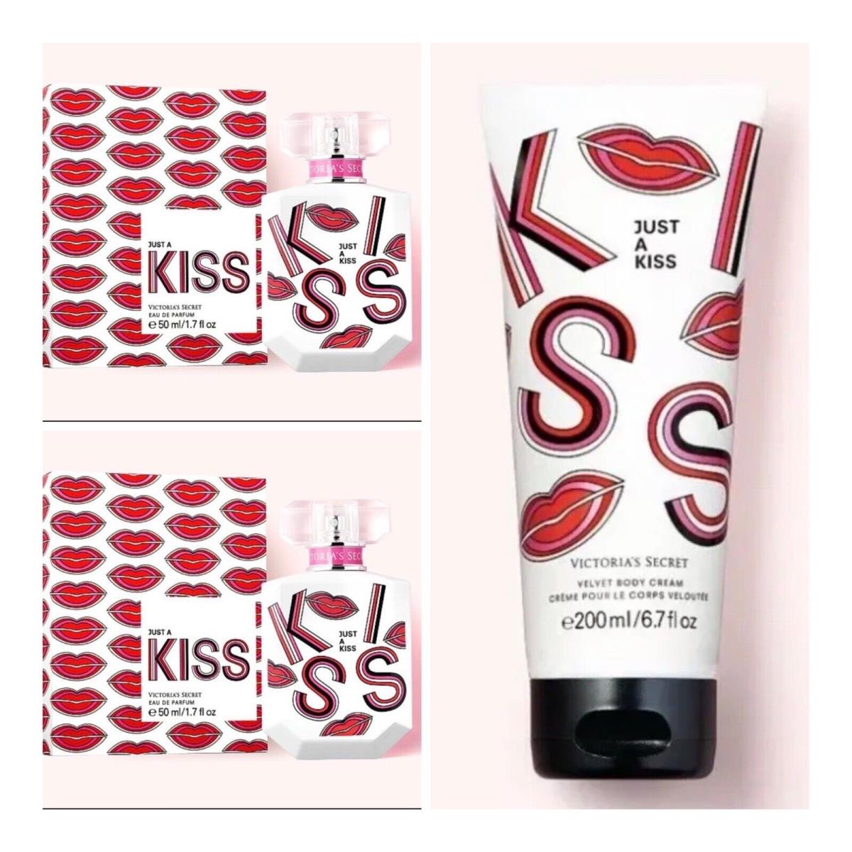 Victoria s Secret Just A Kiss Eau de Parfum 1.7 Fl.oz 2 and Velvet Body Cream