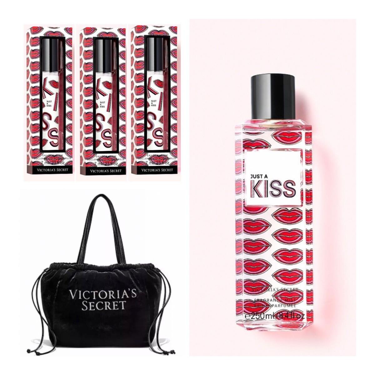 Victoria s Secret Just A Kiss Eau de Parfum Rollerball 3 / Mist / Tote Bag