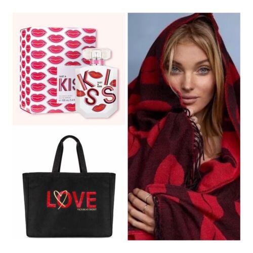 Victoria s Secret Just A Kiss Eau de Parfum 3.4 Fl.oz. /vs Tote Bag /blanket