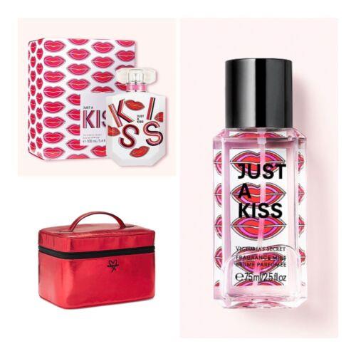 Victoria`s Secret Just A Kiss Eau de Parfum 3.4 Fl.oz. / Mist / Train Case