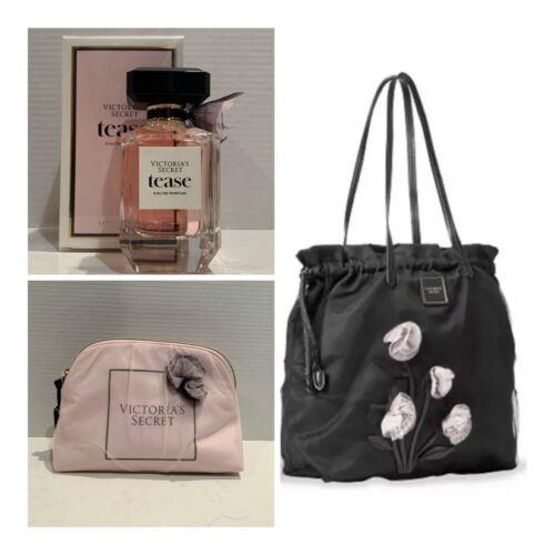 Victoria`s Secret Tease Eau de Parfum 3.4 Fl.oz. / VS Beauty Bag / VS Tote Bag