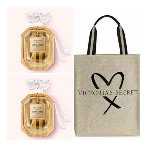 Victoria s Secret Bombshell Gold Eau de Parfum 1.7 Fl.oz. 2 and VS Tote Bag