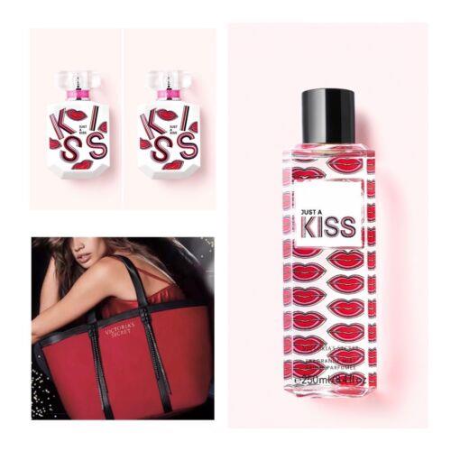 Victoria s Secret Just A Kiss Eau de Parfum 1.7 Fl.oz. 2 / Mist / VS Tote Bag