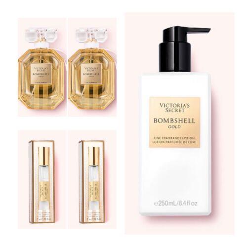 Victoria s Secret Bombshell Gold Edp 1.7 Fl.oz. 2 / Rollerball 2 / Lotion