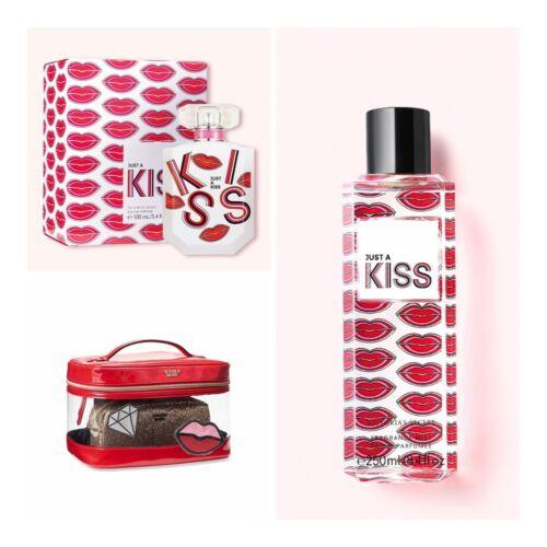 Victoria s Secret Just A Kiss Eau de Parfum 3.4 Fl.oz / Mist / VS Train Case