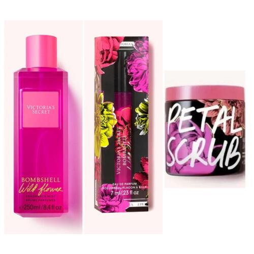 Victoria s Secret Bombshell Wildflower Eau de Parfum Rollerball / Mist / Scrub