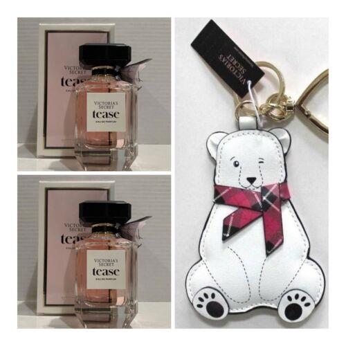 Victoria`s Secret Tease Eau de Parfum 3.4 Fl.oz. 2 and VS Keychain / Charm