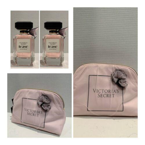 Victoria`s Secret Tease Eau de Parfum 3.4 Fl.oz. 2 and VS Beauty Bag