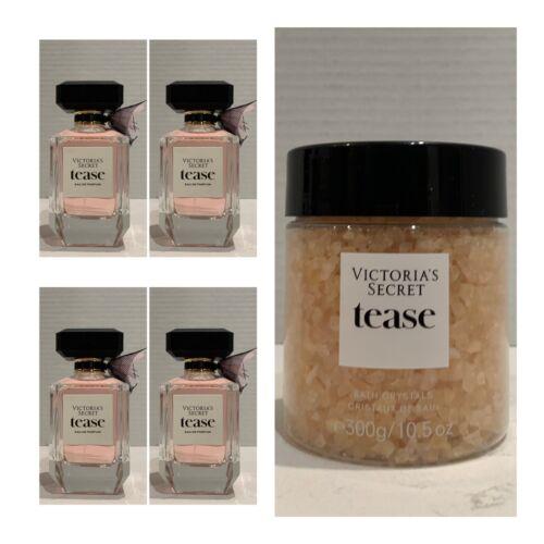 Victoria`s Secret Tease Eau de Parfum 3.4 Fl.oz. 4 and Bath Crystals