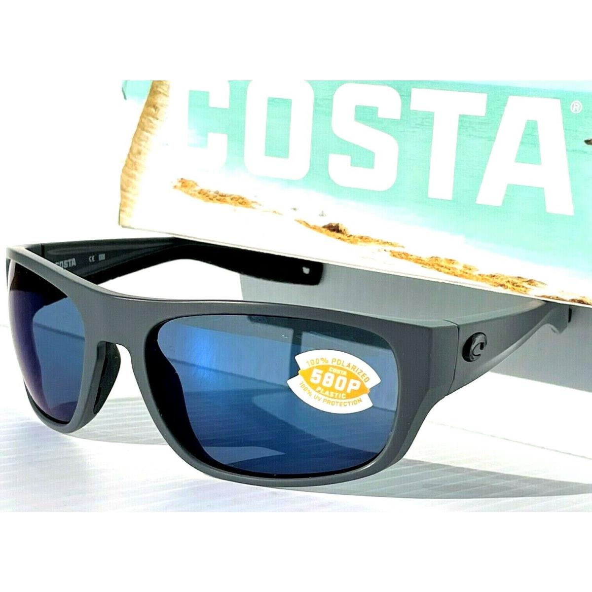 Costa Del Mar Tico Matte Gray Polarized Blue Mirror 580P Sunglass Tco 98 Obmp