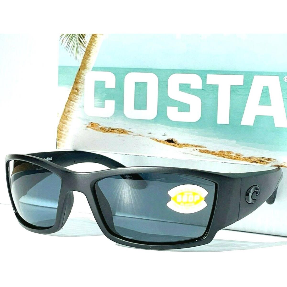 Costa Del Mar Corbina Matte Blackout Polarized 580P Grey Lens Sunglass CB 01