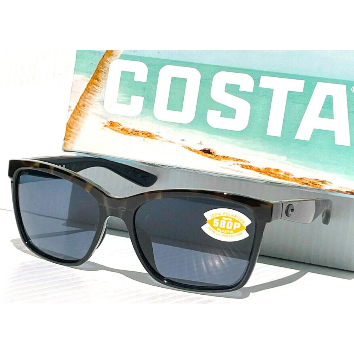 Costa Anaa Tortoise Black Gloss Polarized Gray 580P Sunglass Ana 109 Ogp