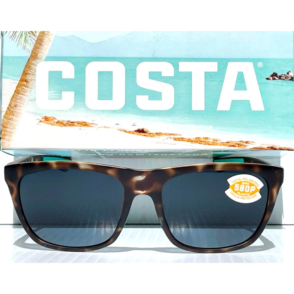 Costa Del Mar Cheeca Matte Tortoise Polarized Grey 580P Sunglass Cha 249