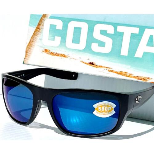 Costa Del Mar Tico Matte Black Polarized Blue 580P Lens Sunglass Tco 11