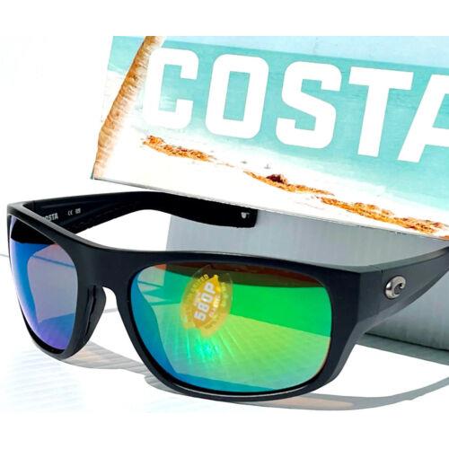 Costa Del Mar Tico Matte Black Polarized Green 580P Lens Sunglass Tco 11