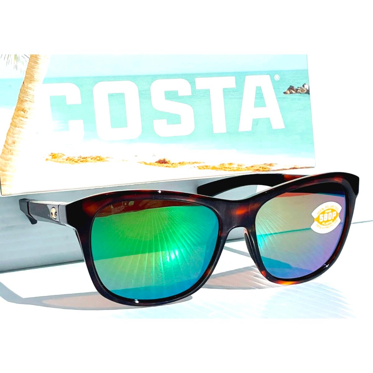 Costa De Mar Vela Shiny Tortoise Polarized Green Mirror Womens Sunglass Vla 10