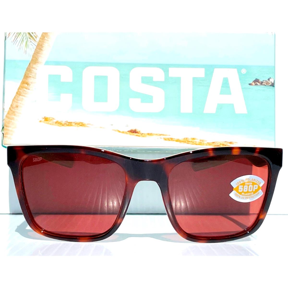 Costa De Mar Panga Shiny Tort/seafoam Polarized Copper Womens Sunglass Pag 255