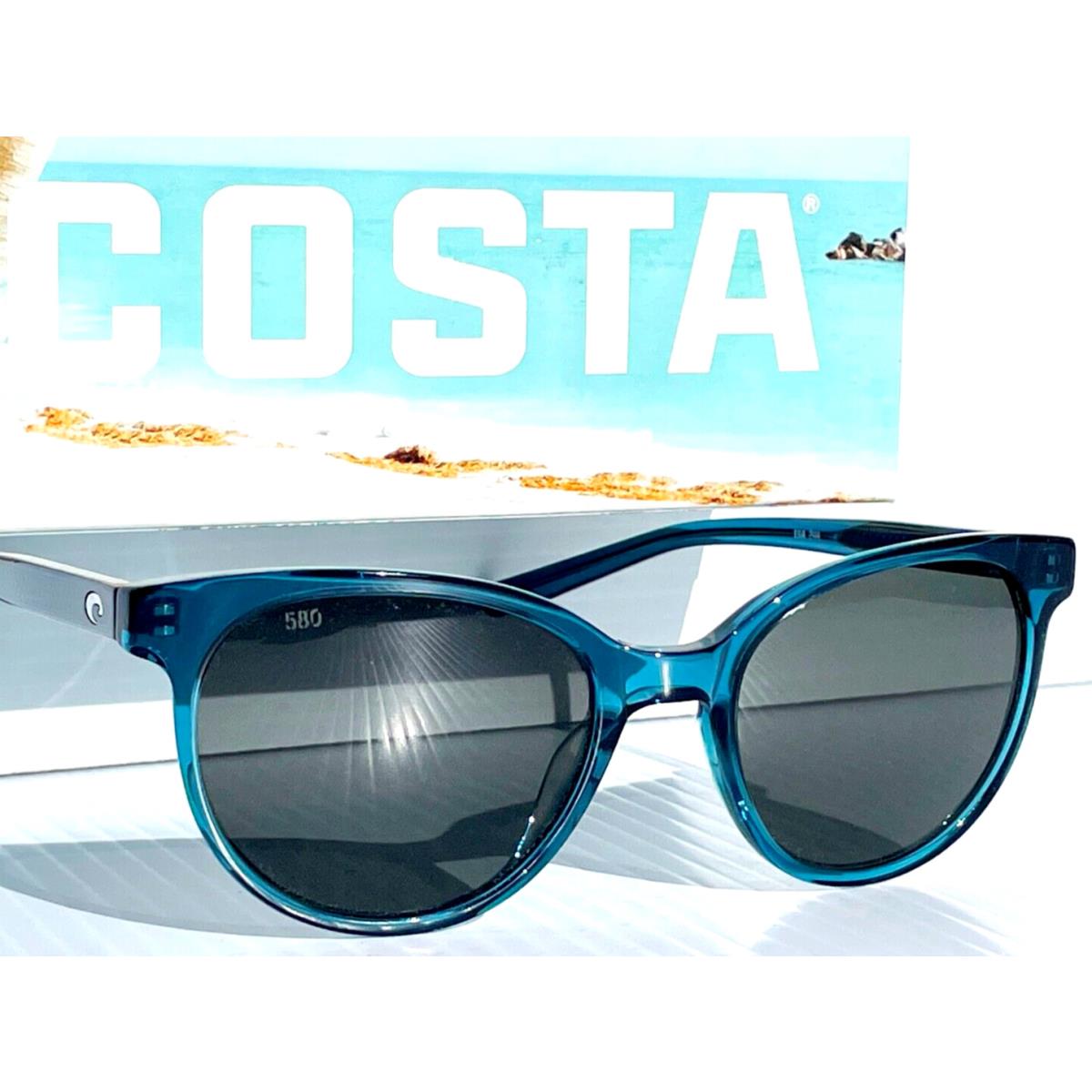 Costa Isla Deep Teal Crystal Polarized Gray 580G Glass Lens Sunglass Isa 244