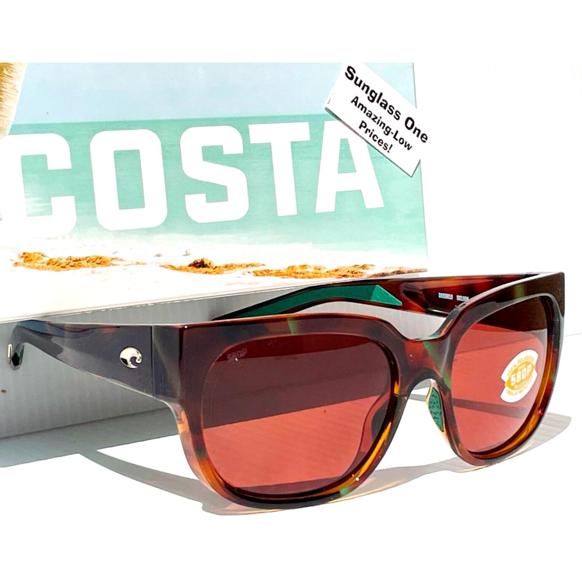 Costa Del Mar Waterwoman Palm Tortoise Polarized Copper 580P Sunglass 250