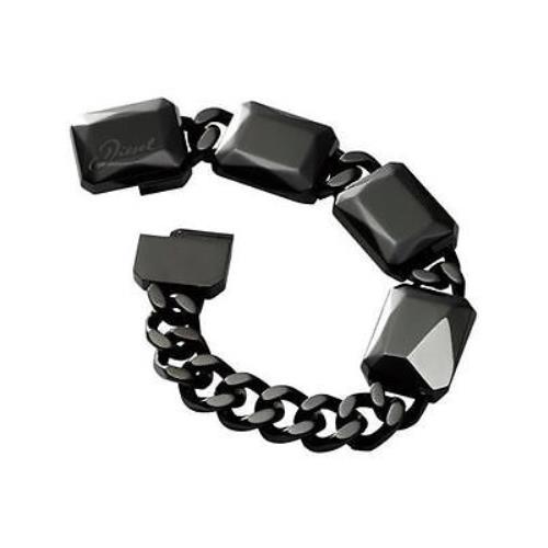 Diesel Stainless Steel Link Chain Bracelet Black Ion Plating DX0418